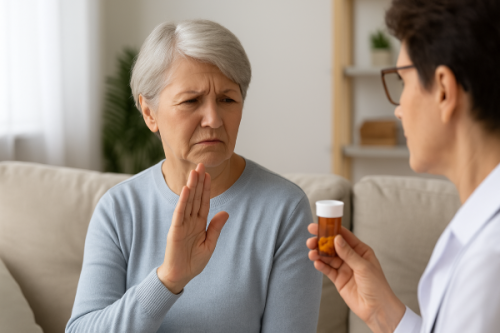 Отказ от приёма лекарств при деменции: причины и практические стратегии